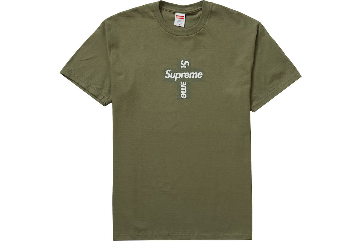 Supreme Cross Box Logo Tee Light Olive – vortexstore