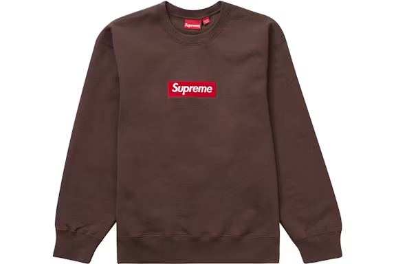 Supreme Box Logo Crewneck (FW22) Brown