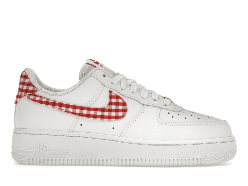 Nike Air Force 1 Low '07 Essential White Mystic Red Gingham