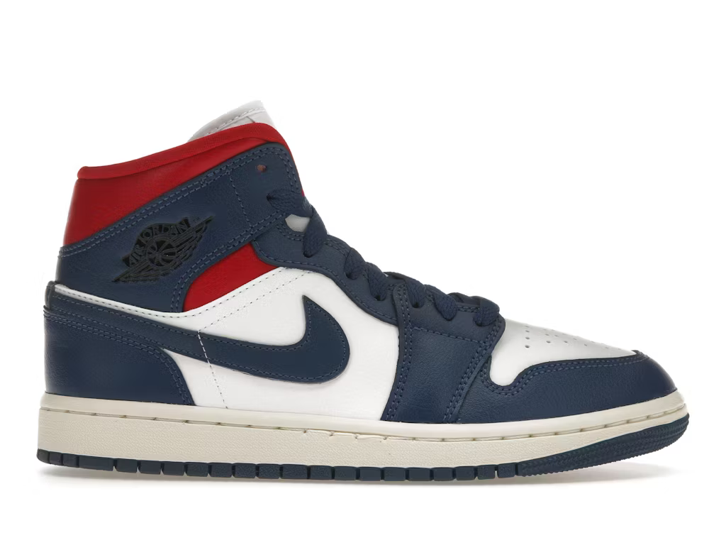 Jordan 1 Mid French Blue Gym Red