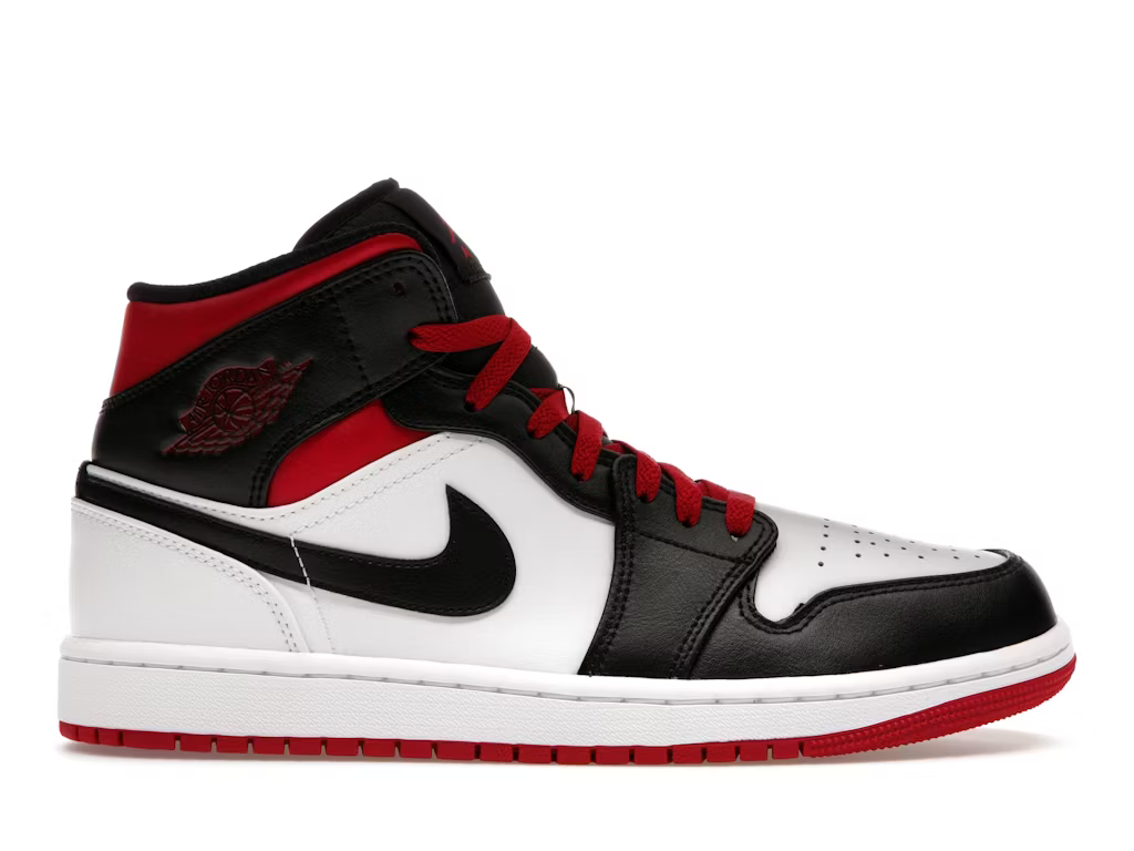 Jordan 1 Mid Gym Red Black Toe