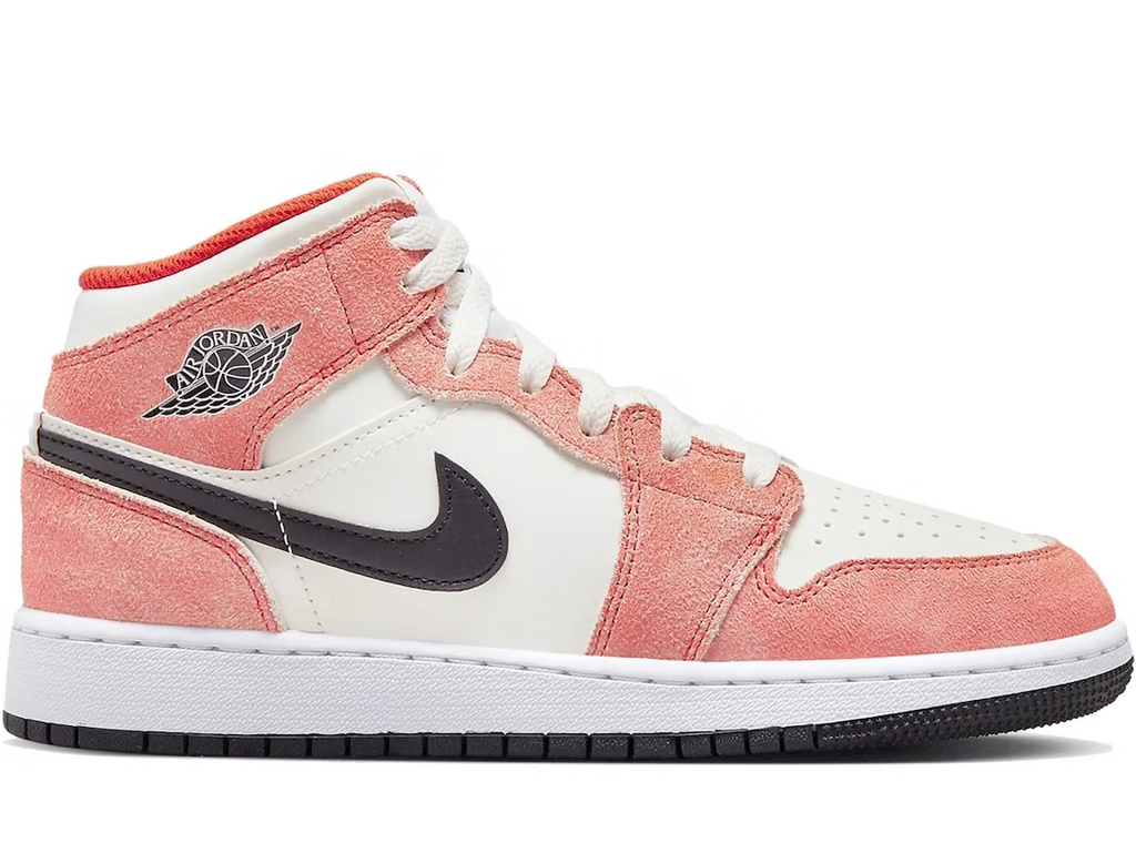 Jordan 1 Mid SE Orange Suede (GS)