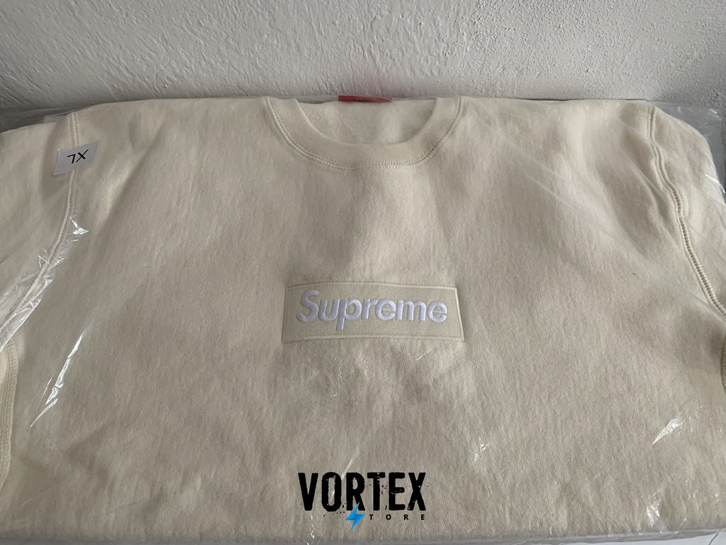 Natural box logo outlet crewneck