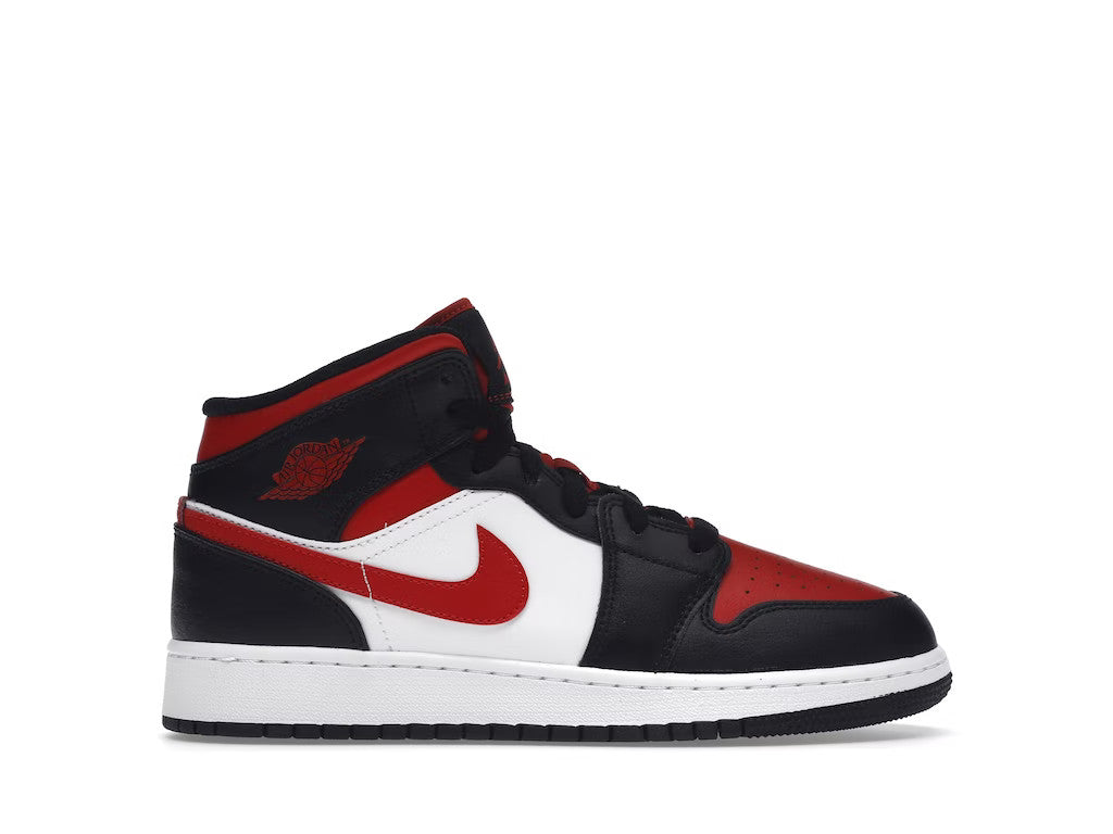 Air Jordan 1 Mid Black Fire Red (GS)